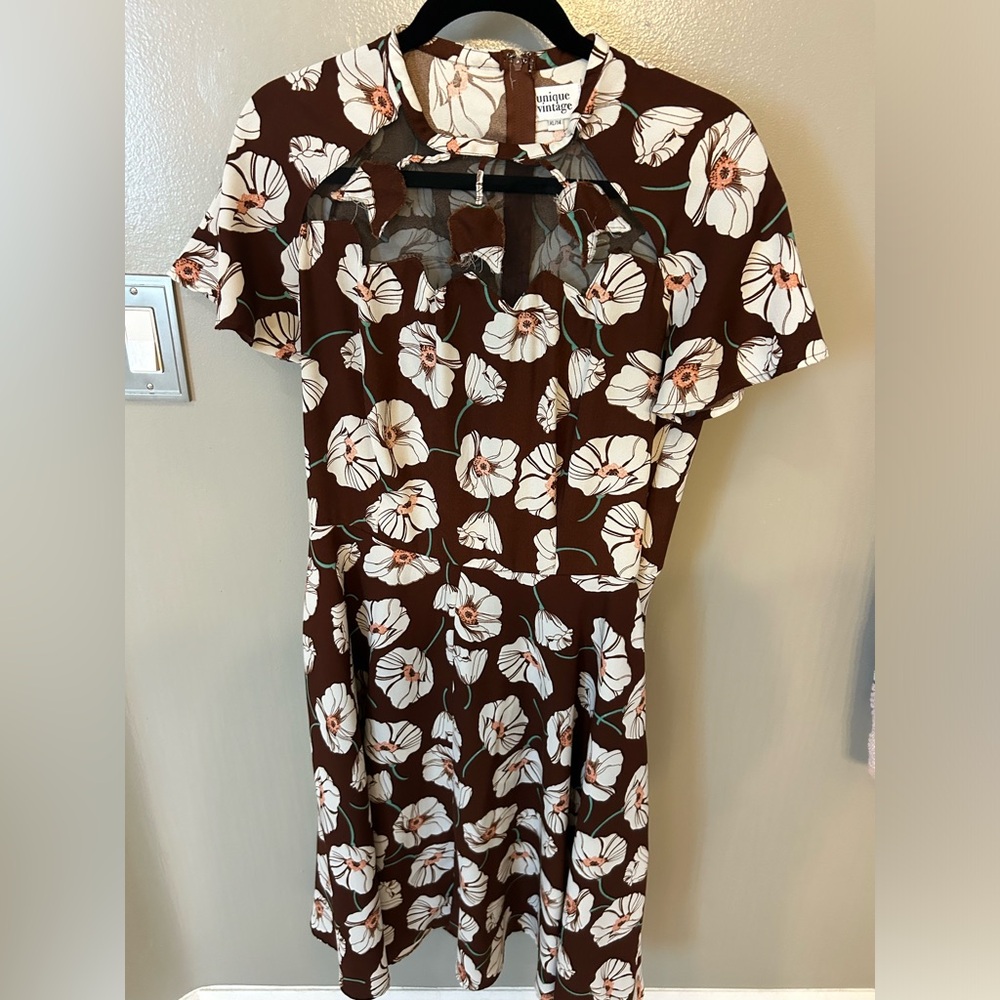 Unique vintage floral dress